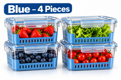 Fruit Storage Containers for Fridge (Set of 6)