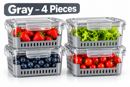 Fruit Storage Containers for Fridge (Set of 6)