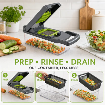 16-Piece Vegetable Chopper with Container
