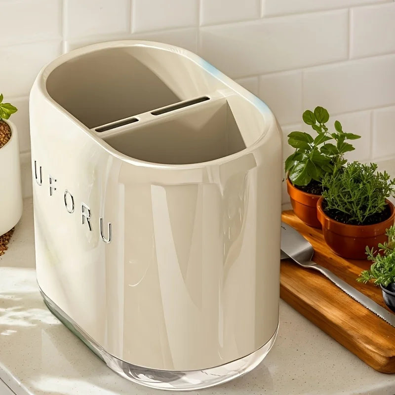Wall-Mounted Kitchen Utensil Holder – Space-Saving Chopstick & Cutlery Organiser