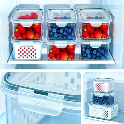 Fruit Storage Containers for Fridge (Set of 6)