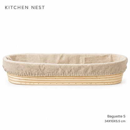 Natural Rattan Bread Proofing Basket – Sourdough Banneton Dough Fermentation Bowl