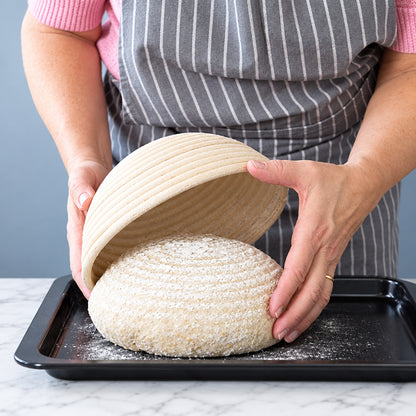 Natural Rattan Bread Proofing Basket – Sourdough Banneton Dough Fermentation Bowl