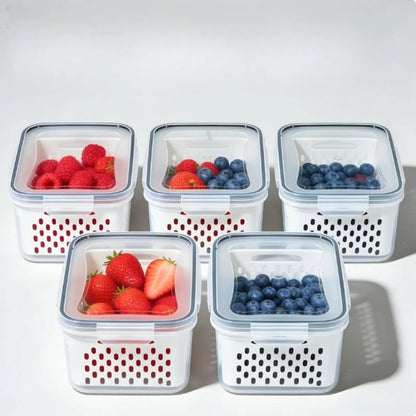 Fruit Storage Containers for Fridge (Set of 6)