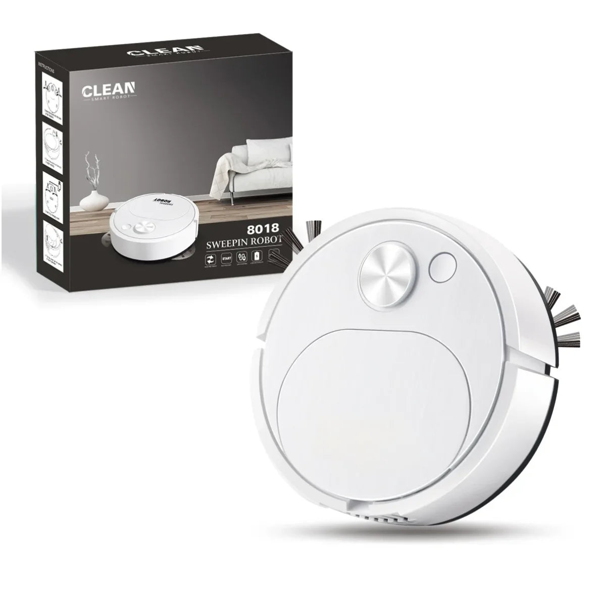 3-in-1 USB Rechargeable Robot Vacuum Cleaner – Sweeping & Mopping