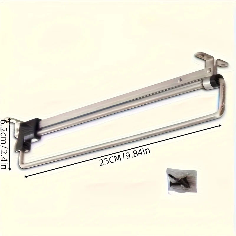 Adjustable Pull-Out Wardrobe Clothes Rail – Foldable Metal Hanging Rod & Space-Saving Storage Organiser