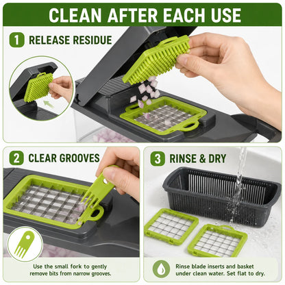 16-Piece Vegetable Chopper with Container