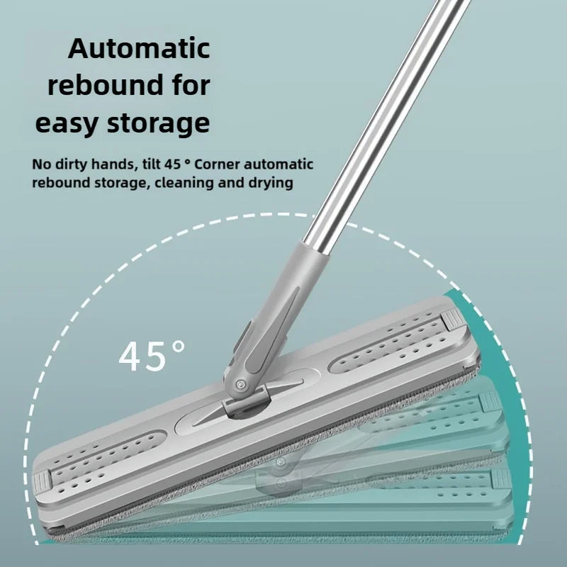 Self-Wringing Flat Mop and Bucket Set – Wet & Dry Floor Cleaning System