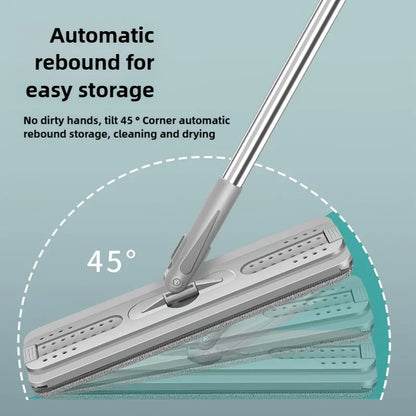 Self-Wringing Flat Mop and Bucket Set – Wet & Dry Floor Cleaning System