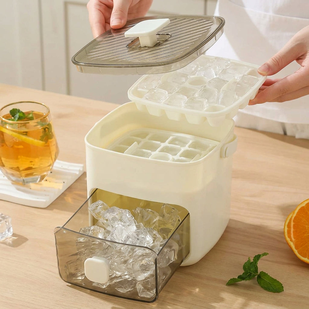 48-Grid Reusable Ice Cube Tray – Easy-Release Ice Maker
