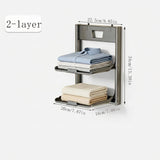 Foldable Wall-Mounted Storage Rack – Multi-Tier Aluminium Bathroom & Kitchen Organiser