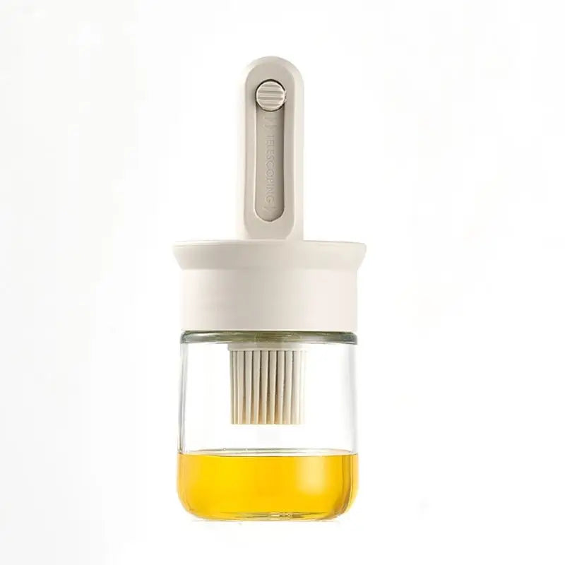 1pc Oil Dispenser Bottle BPA-Free Heat-Resistant Silicone Brush Set for Baking Cooking BBQ Kitchen Outdoor Accessory for Picnics