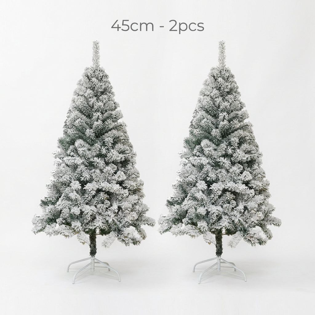 Snowy Flocked Artificial Christmas Tree – Realistic Frosted PVC Pine
