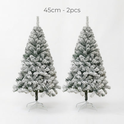 Snowy Flocked Artificial Christmas Tree – Realistic Frosted PVC Pine