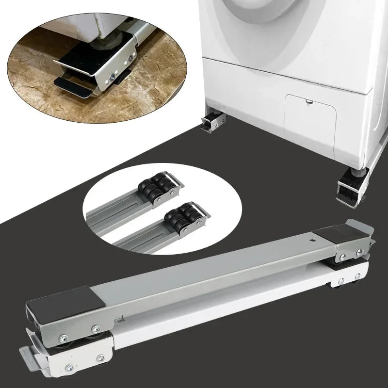 Adjustable Appliance Roller Stand – Heavy-Duty Washer & Fridge Base (2 Pack)