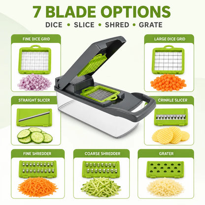 16-Piece Vegetable Chopper with Container