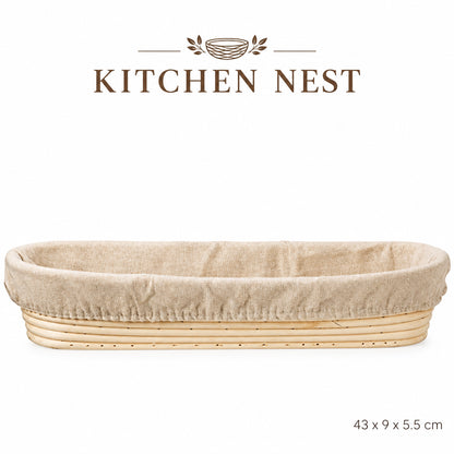 Natural Rattan Bread Proofing Basket – Sourdough Banneton Dough Fermentation Bowl