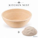 Natural Rattan Bread Proofing Basket – Sourdough Banneton Dough Fermentation Bowl