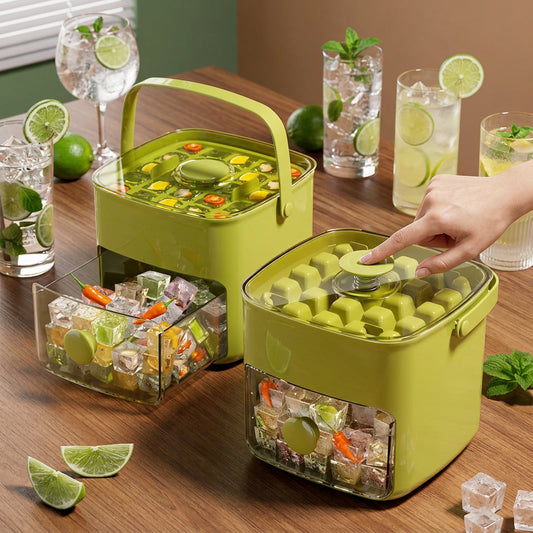 48-Grid Reusable Ice Cube Tray – Easy-Release Ice Maker
