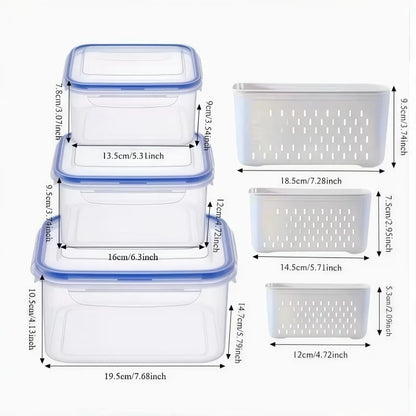 Fruit Storage Containers for Fridge (Set of 6)