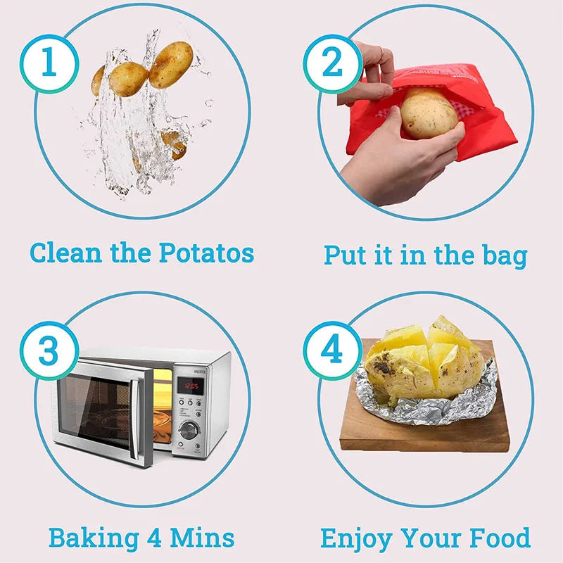 Reusable Microwave Potato Cooker Bag